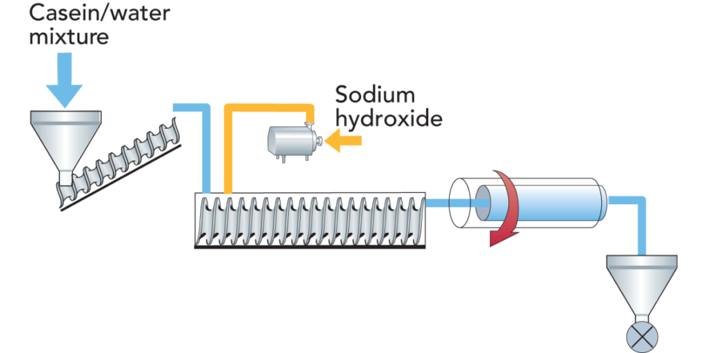 Continuous Manufacturing of Casien Salts by Extrusion