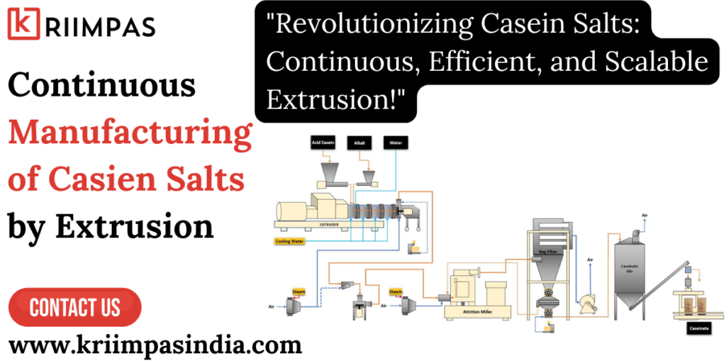 Continuous Manufacturing of Casien Salts by Extrusion