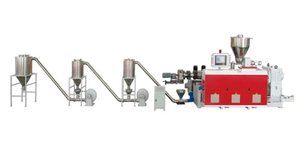 Conical Twin Screw Pelletizing Extrusion Line